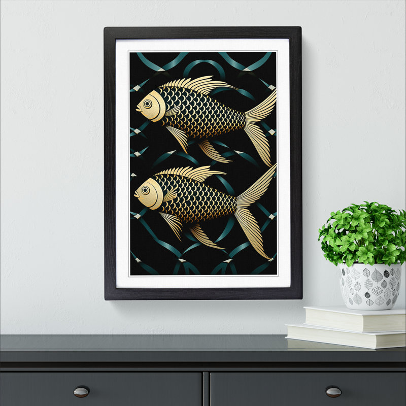 Fish Op - Framed Print, Black Framed, 64cm H x 46cm W
