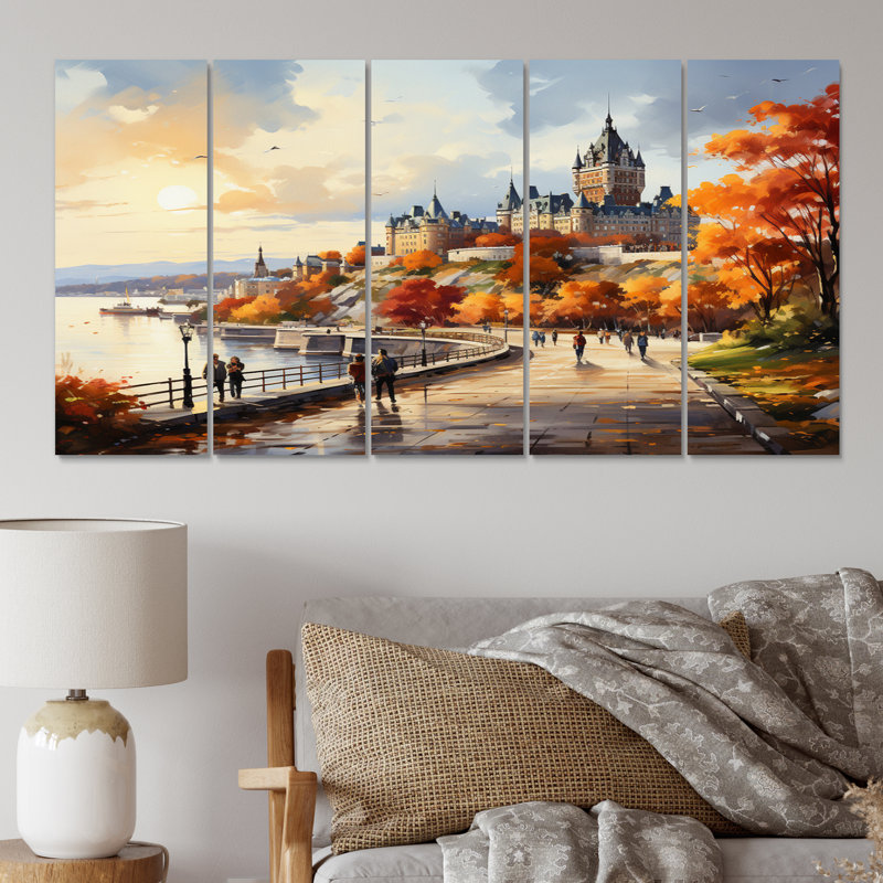Quebec City Touristic City II Cities & Countries Wall Decor on Metal