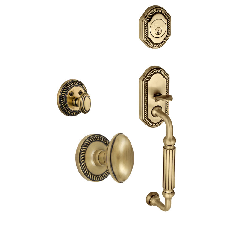 Newport Handle with Knob and Deadbolt and Rosette