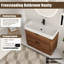 Ensemble meuble-lavabo simple autoportant Halcyon 40'' avec comptoir en résine-475616283