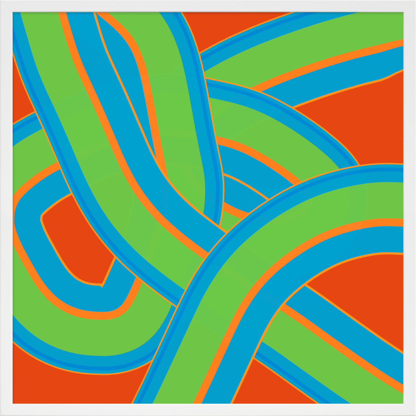 Twist Series I "Twisted Love" Print, White, 24" H x 24" W x 1.25" D
