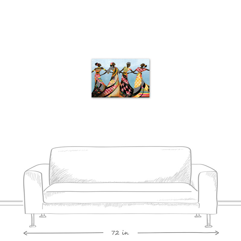 Danse en robe sur toile, H 16 po x l 24 po x P 1,25 po, Sans cadre