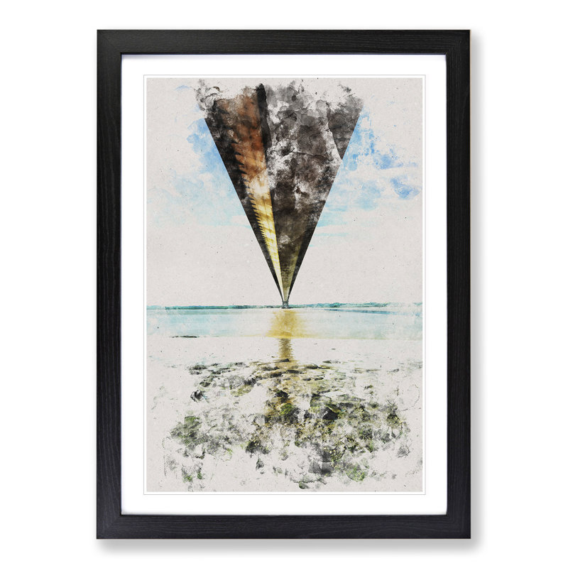 Humber Bridge - Picture Frame Painting, 36cm H x 27cm W x 2cm D, Black