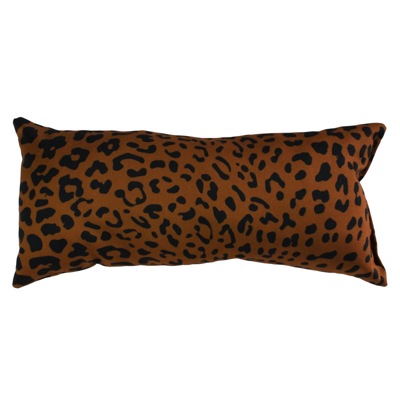 Animal Print Reversible Throw Pillow, Dark Brown