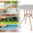 3 Piece french Table Chair Set Outdoor Wicker Round Table & 2 Dining Chairs