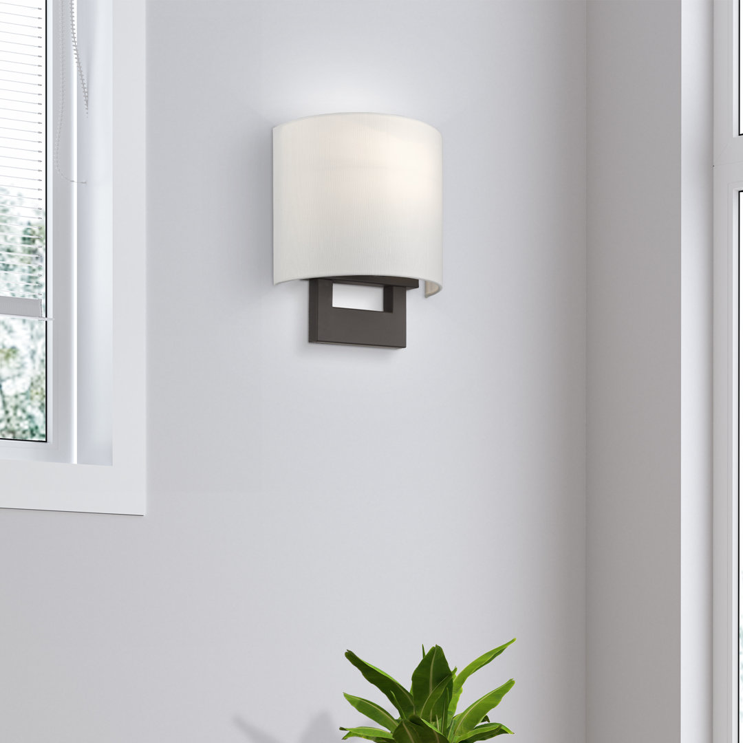Rakhee Steel Flush Mounted Sconce Mercer41 Shade
