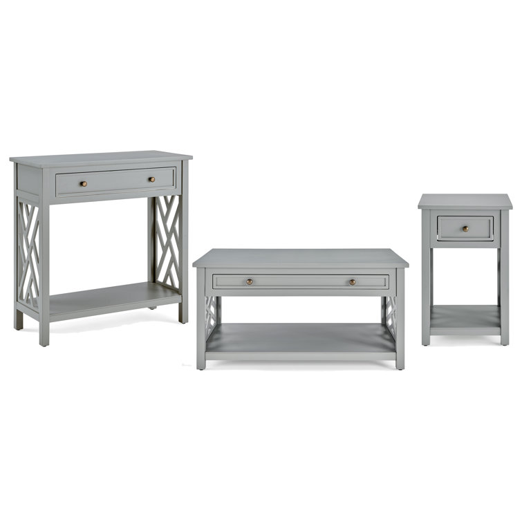 Lund 36" Wide 3 Piece Set With 1 Coffee Table 1 End Tables Console Table With Storage