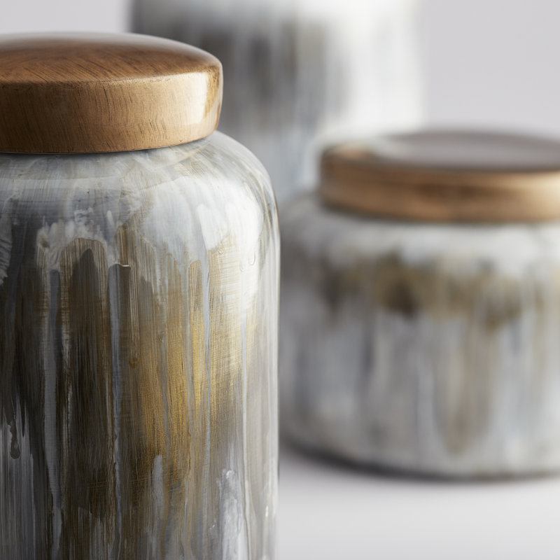 Spirit Ceramic / Porcelain Jar, 7" H x 9.75" W x 9.75" D