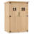 4 ft. W x 2 ft. D Outdoor Wooden Storage Shed with 2 Shelves and Lock-93918015