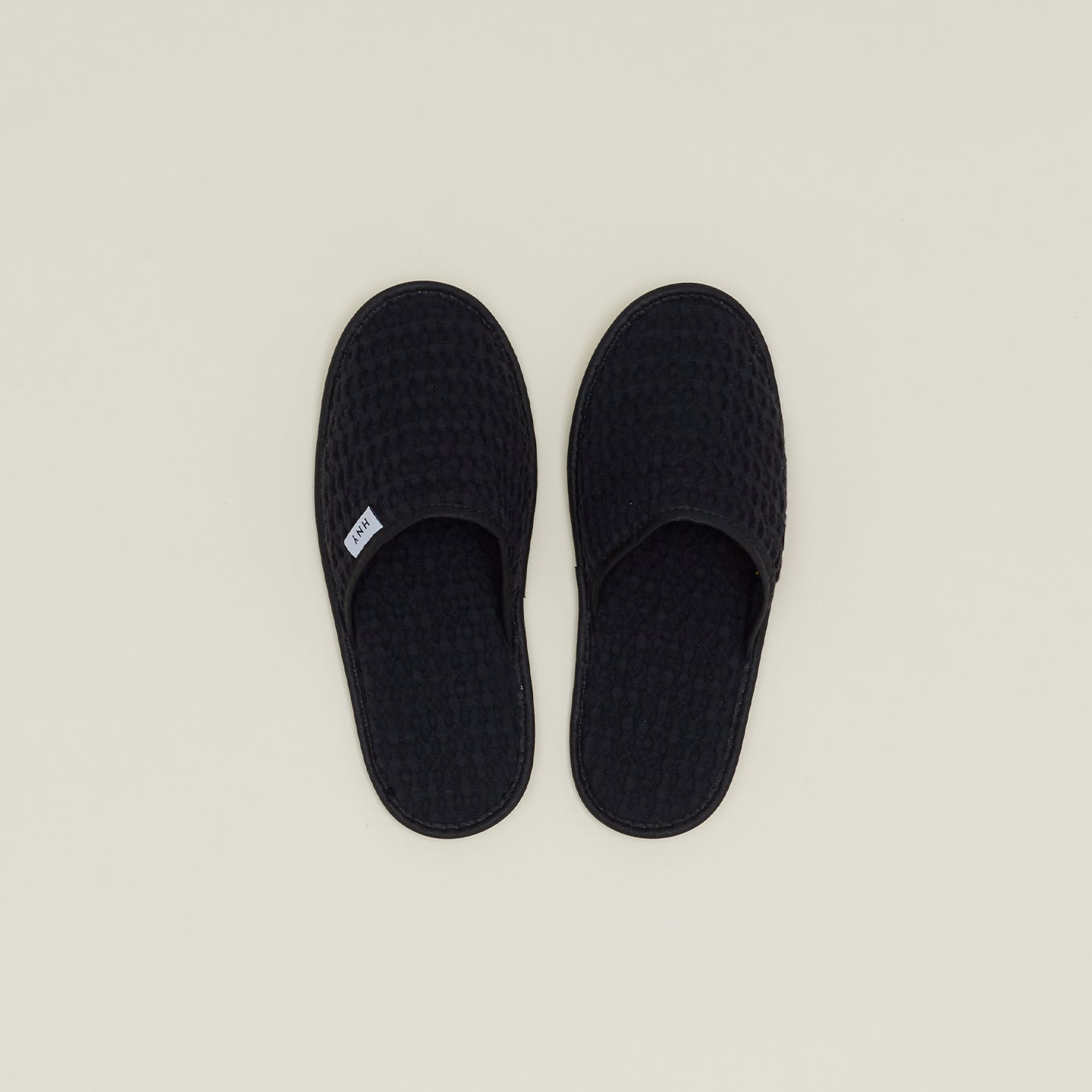Simple Waffle Slippers, Medium, Black