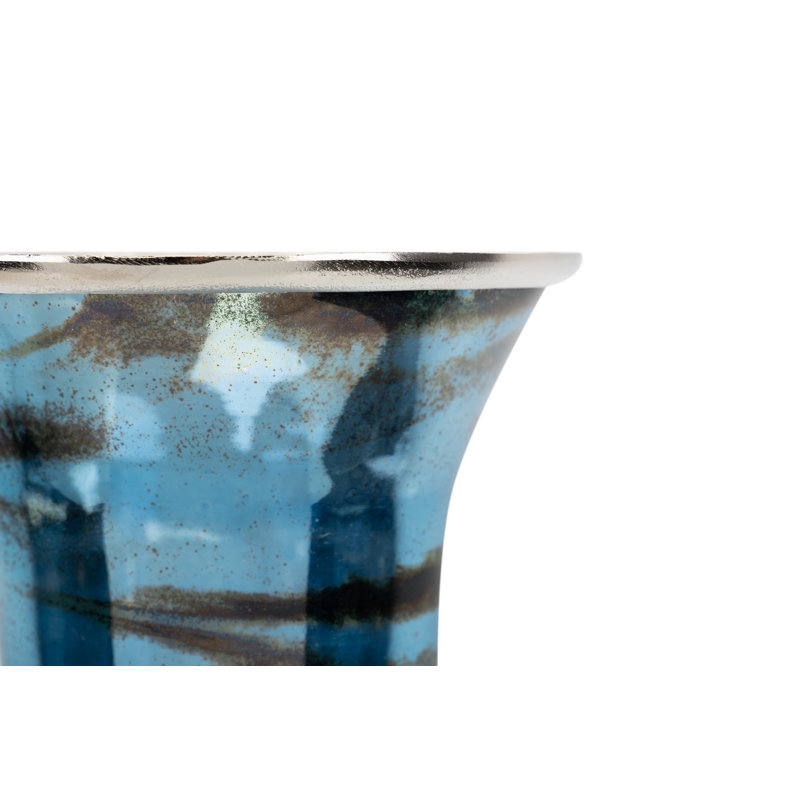 Agathe Glass Floor Vase, 101cm H x 25cm W x 25cm D, Blue