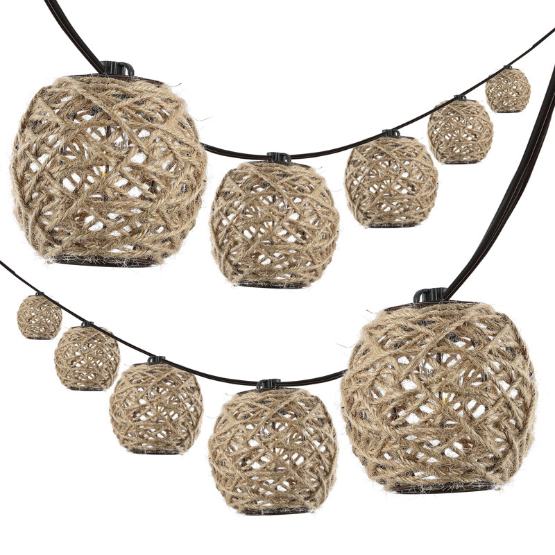 Bettelou 10-Light Indoor/Outdoor 10 ft. Rustic Coastal Incandescent C7 Globe String Lights