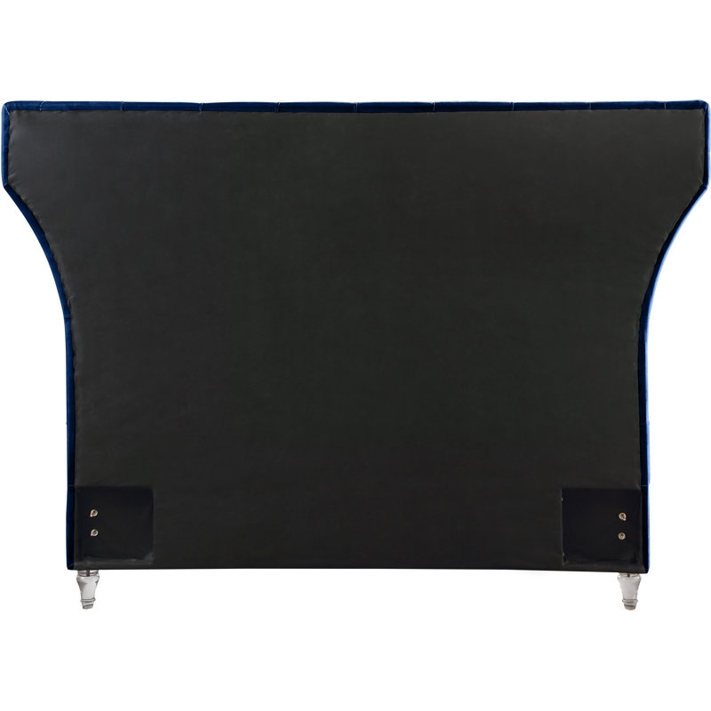 Kira Dympha Velvet Bed, King, Black Velvet