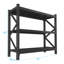 Étagère à 3 niveaux industrielle - 63 po, étagère robuste en acier réglable, l 67 po x P 19,7 po x H 63 po, noir, nécessite un assemblage-1584147070-1584147064