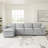 Luna Chenille L-Shaped Storage Sectional Sofa Pull Out Sofa Bed Sleeper Livingroom Bedroom Apartment Couch-1103376084