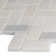 Greecian Herringbone Polished Glass/Stone Mosaic Tile in White