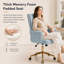 Fauteuil de bureau ergonomique en tissu à rayures à dossier moyen-132525603