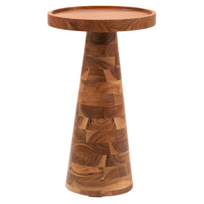 Mid-Century Farmhouse Cottagecore Handmade Wooden Accent End Table