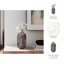 Vase en pierre de marbre Glam Design décoratif pour bureau à domicile, chambre à coucher, salon, décoration intérieure, pièce de déclaration - brun clair, brun, ivoire