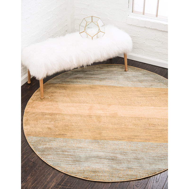 Simsbury Striped Indoor Rug, Round 8'