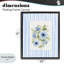 Fleurs avec cadre flottant à bordure rayée, design par Leah Noel Art-1442317778-1442317776