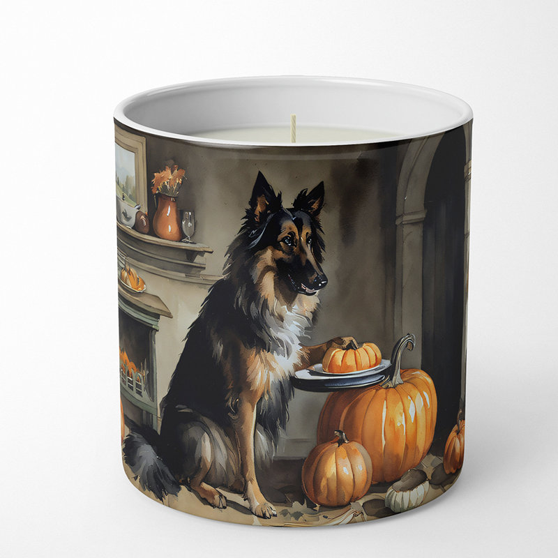 Bougie parfumée Pumpkin Pie avec support en céramique