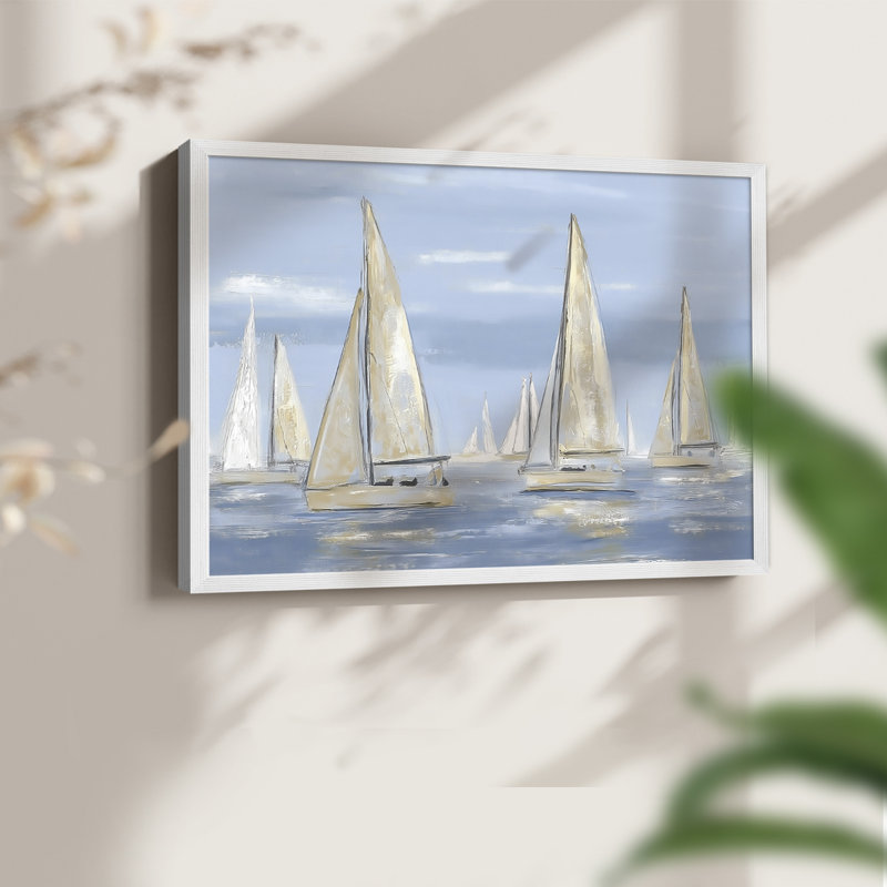 Nautical Series-V - Reproduction encadrée - Restickable, H 22 po x l 28 po, Blanc