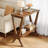 23.6"W End Table with 2-Tier Storage Shelves,Solid Wood Side Table for Living Room