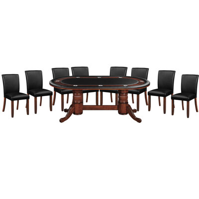 Ram Game Room 84" 8 - Player Poker / Table and Chairs By RAM Game Room