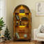 67'' W x 30'' D x 15.5'' H Buffet Storage Cabinet With LED Lighting And Adjustable Glass Partitions-705768686