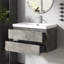 Meuble-lavabo mural 36 po avec lavabo en résine intégré-265238451