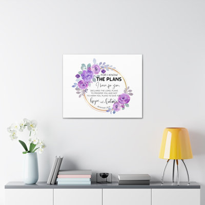 «Jeremiah 29:11 The plans I Have Bible Verse», toile, art mural chrétien