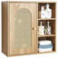 Armoire de salle de bain murale avec tablette réglable et 5 options de hauteur, organisateur au-dessus de la toilette pour la cuisine de la salle de lavage, cloisons de rangement suspendues scientifiques, fabriquée en panneau de particules,