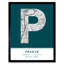 Prague Czechia City - Single Picture Frame Typography