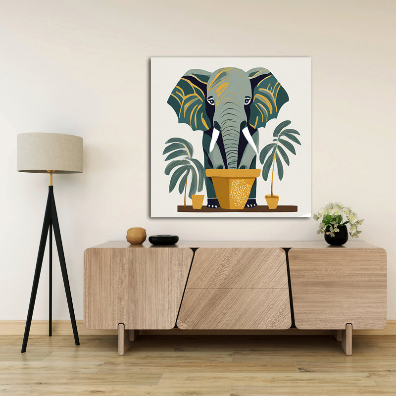 Elephant Plant, 24" H x 24" W