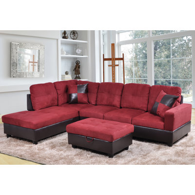 Juliona Velvet L-Shaped Sectional Left Hand Facing