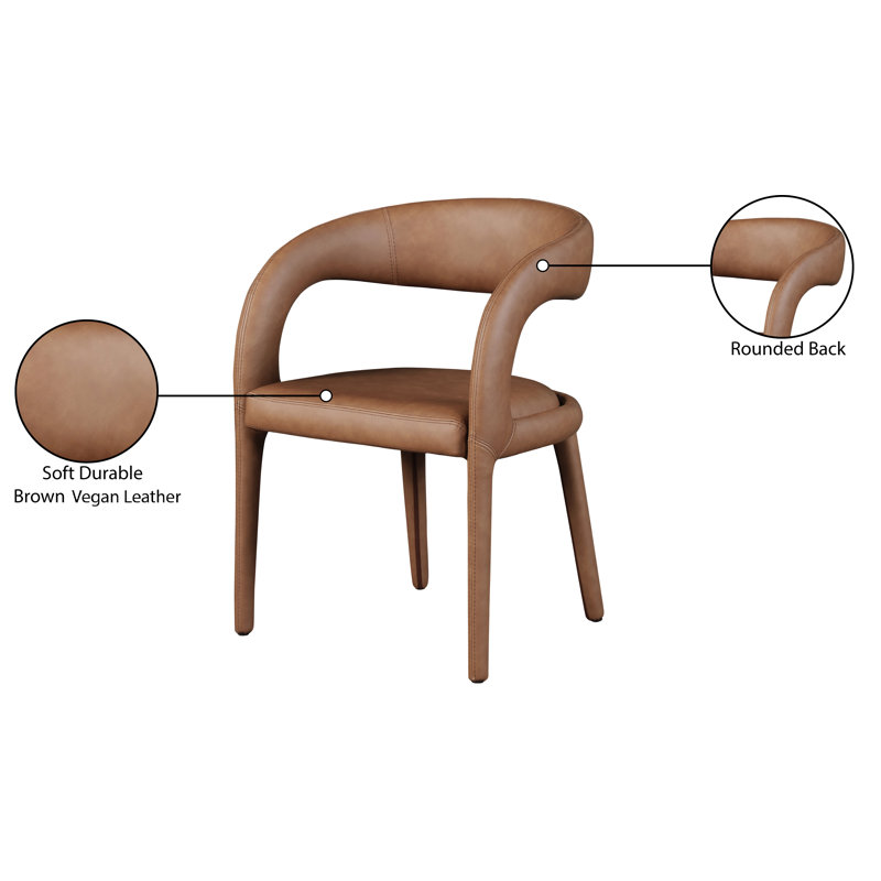 Aurich 18'' H Vegan Leather Upholstered Armchair