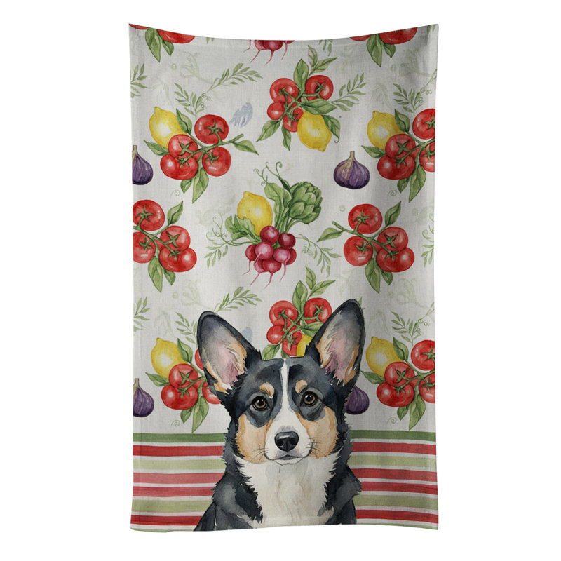 Torchon noir et blanc Cardigan Welsh Corgi, Black/White Cardigan Welsh Corgi