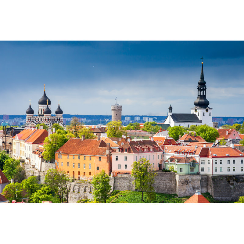 Cityscape Of Tallinn by Arsty - Wrapped Canvas Print, 30cm H x 46cm W