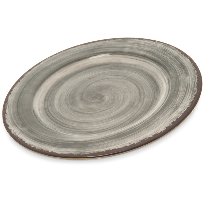 Assiette plate en mélamine 11 po Darrion, Fumée