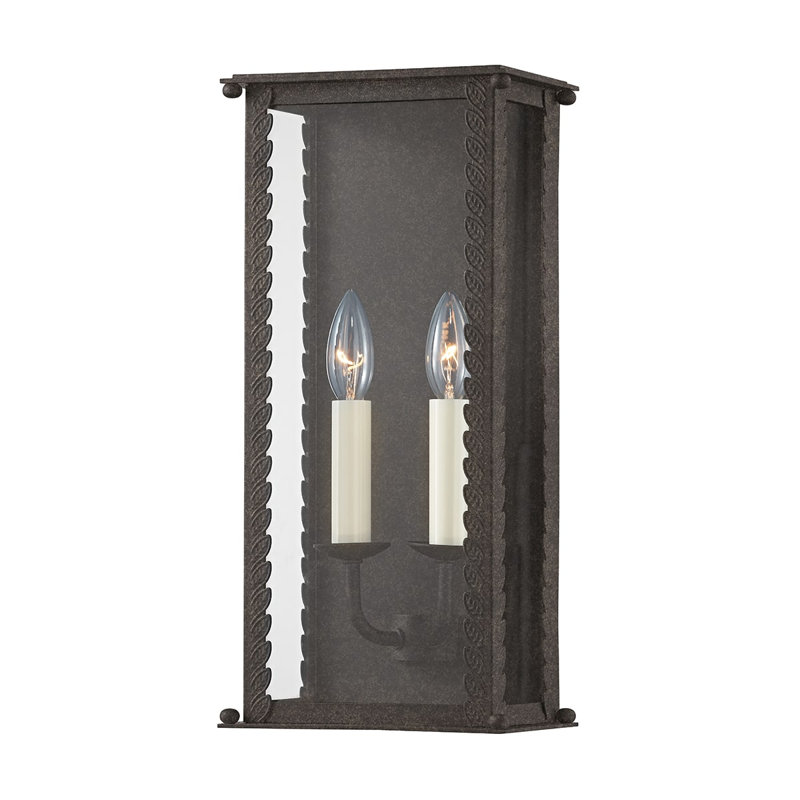 Zuma Light Wall Sconce, French Iron, 16.5" H x 7.75" W x 5.25" D