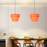 3 Tier Orange Plug in Pendant Light,