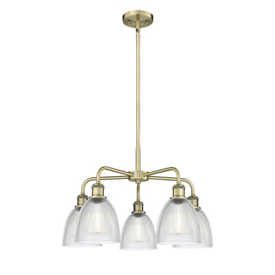 Densel 5 - Light Steel Dimmable Dome Chandelier