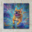 «Buldog In The Rain Puddles» par Rich Monet, art mural en verre acrylique-545093223