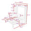 Grand lit escamotable avec canapé et tablettes-304136825
