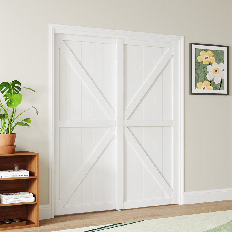 Porte de placard coulissante en bois K K Design Design, 48 po x 80 po