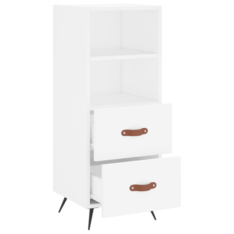 Anaelle 34.5cm W 2 - Drawer Chest of Drawers, White