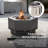 Sunjoy 28 in. Modern Hexagonal Stainless Steel Smokeless Fire Pit - Portable Wood Burning Stove for Patio & Backyard