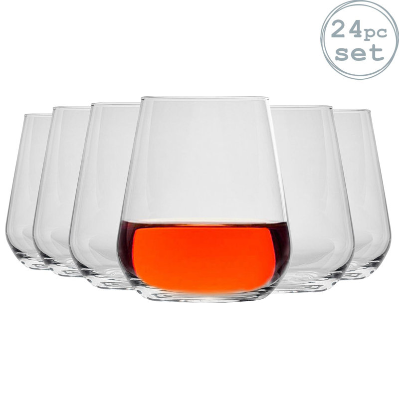 Inalto Uno Stemless Wine Glasses, 24, 350ml