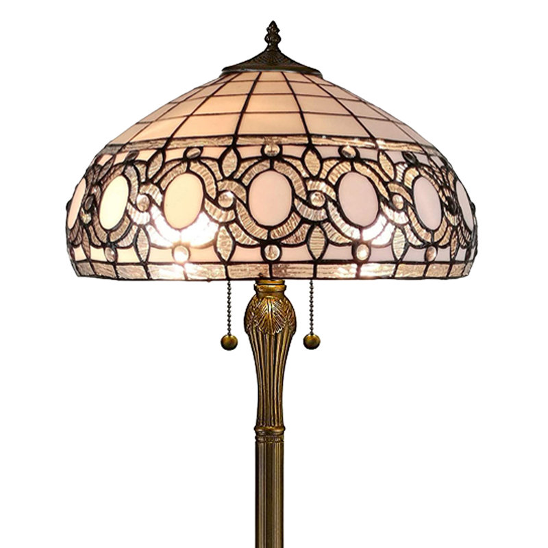 Tiffany 63'' Dark Brown Task Floor Lamp